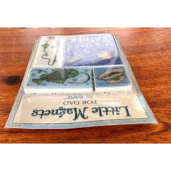 VTG Ganz Little Magnets Dad Special Father Fishing 4 Piece  Stocking Stuffer New - Picture 10 of 12